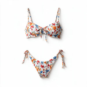 Floral Drawstring Bikini Set WHD0606564-KA-P63-09