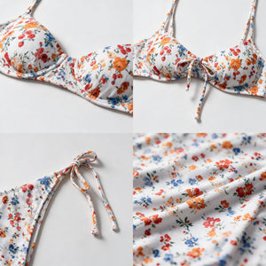 Floral Drawstring Bikini Set WHD0606564-KA-P63-09