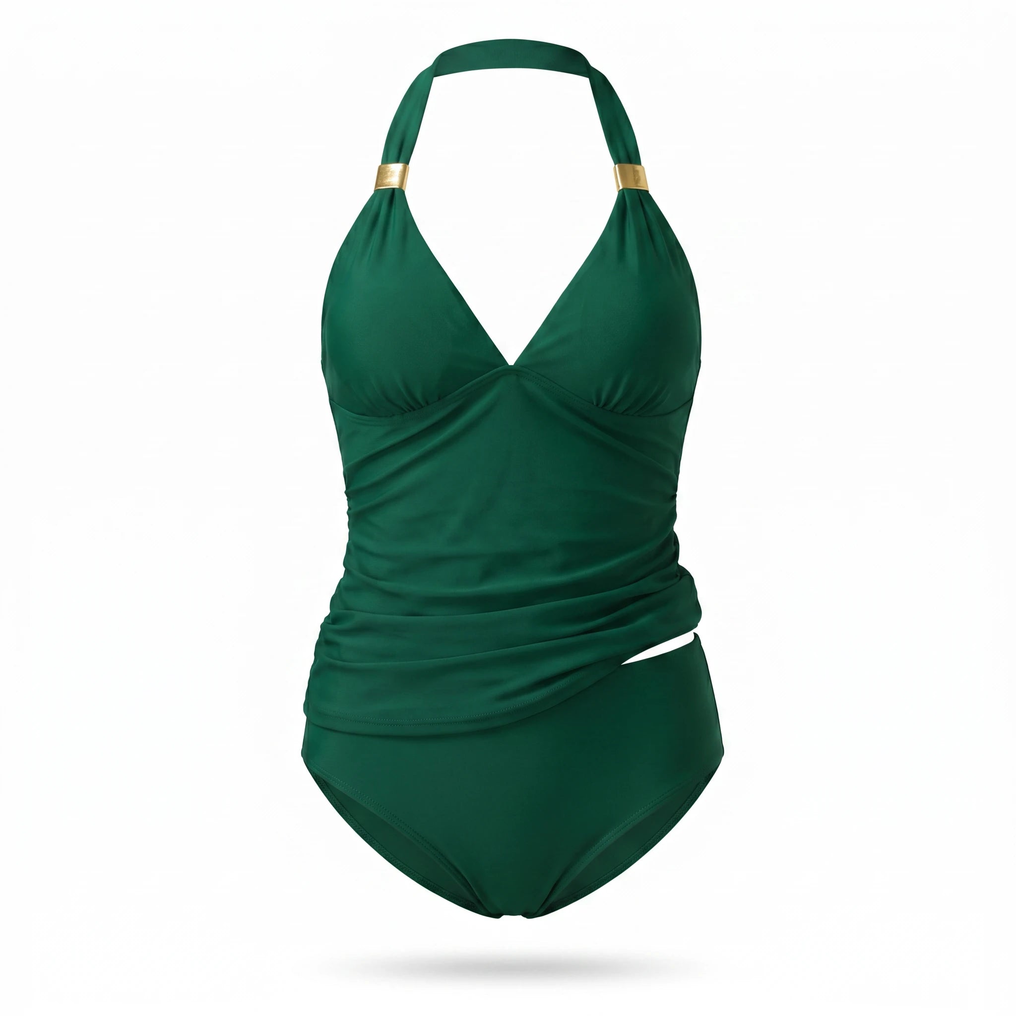 Gold Detail Halter Swimsuit WHD0606568-KA-P642-06