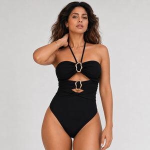 Gold-Ring Cutout Swimsuit WHD0606569-KA-P660-01