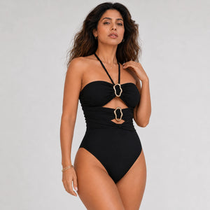 Gold-Ring Cutout Swimsuit WHD0606569-KA-P660-01