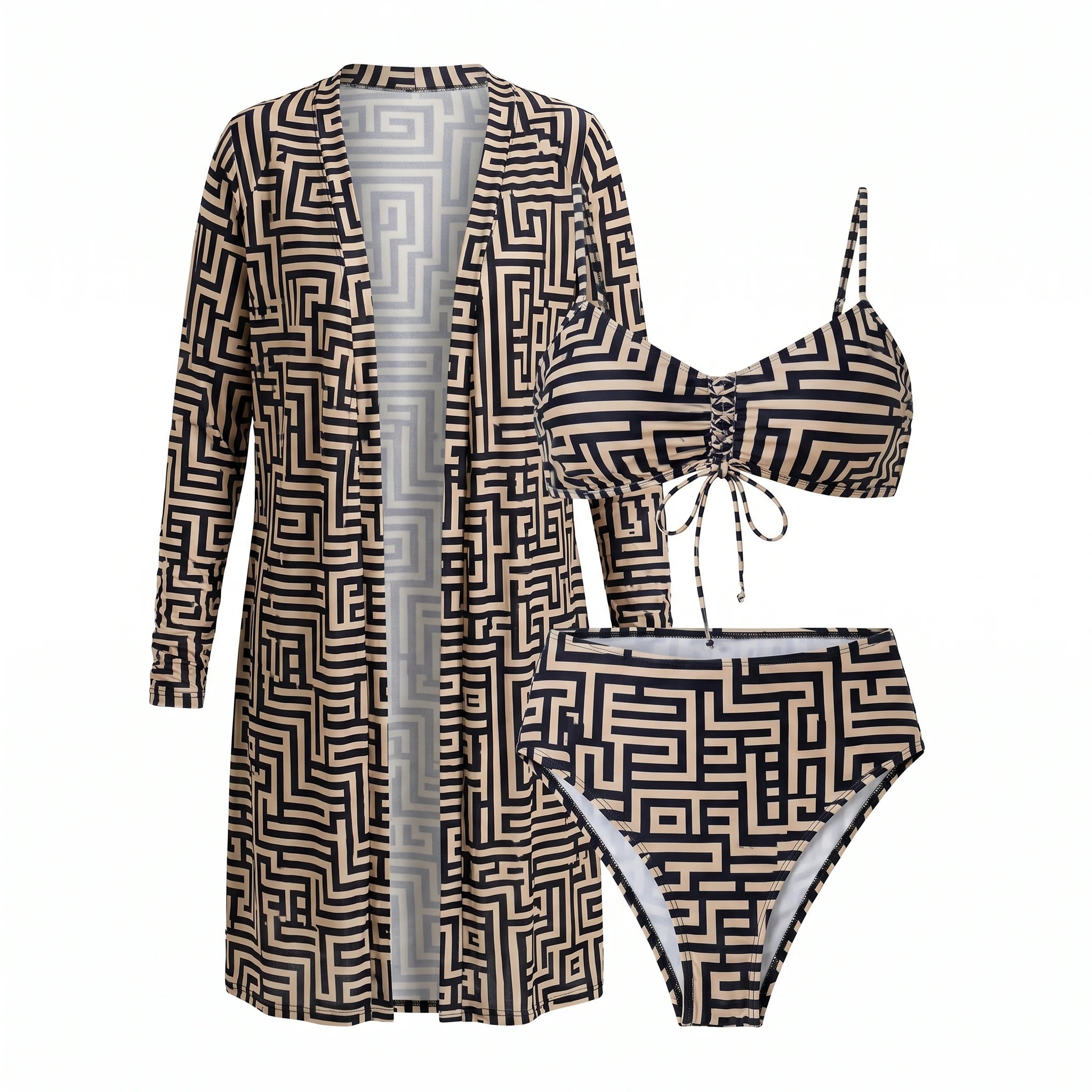 Geometric Print Swim Set WHD0606570-KA-P681-24