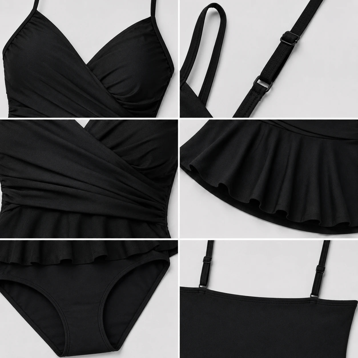 Peplum Wrap One-Piece Swimsuit WHD0606571-KA-P694-01