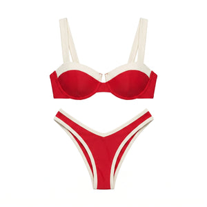 Red Contrast Bikini Set WHD0606574-KA-P713-02