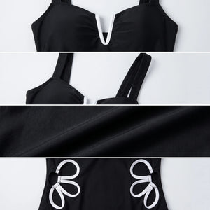 Contrast Cutout One-Piece Swimsuit WHD0606575-KA-P747-01