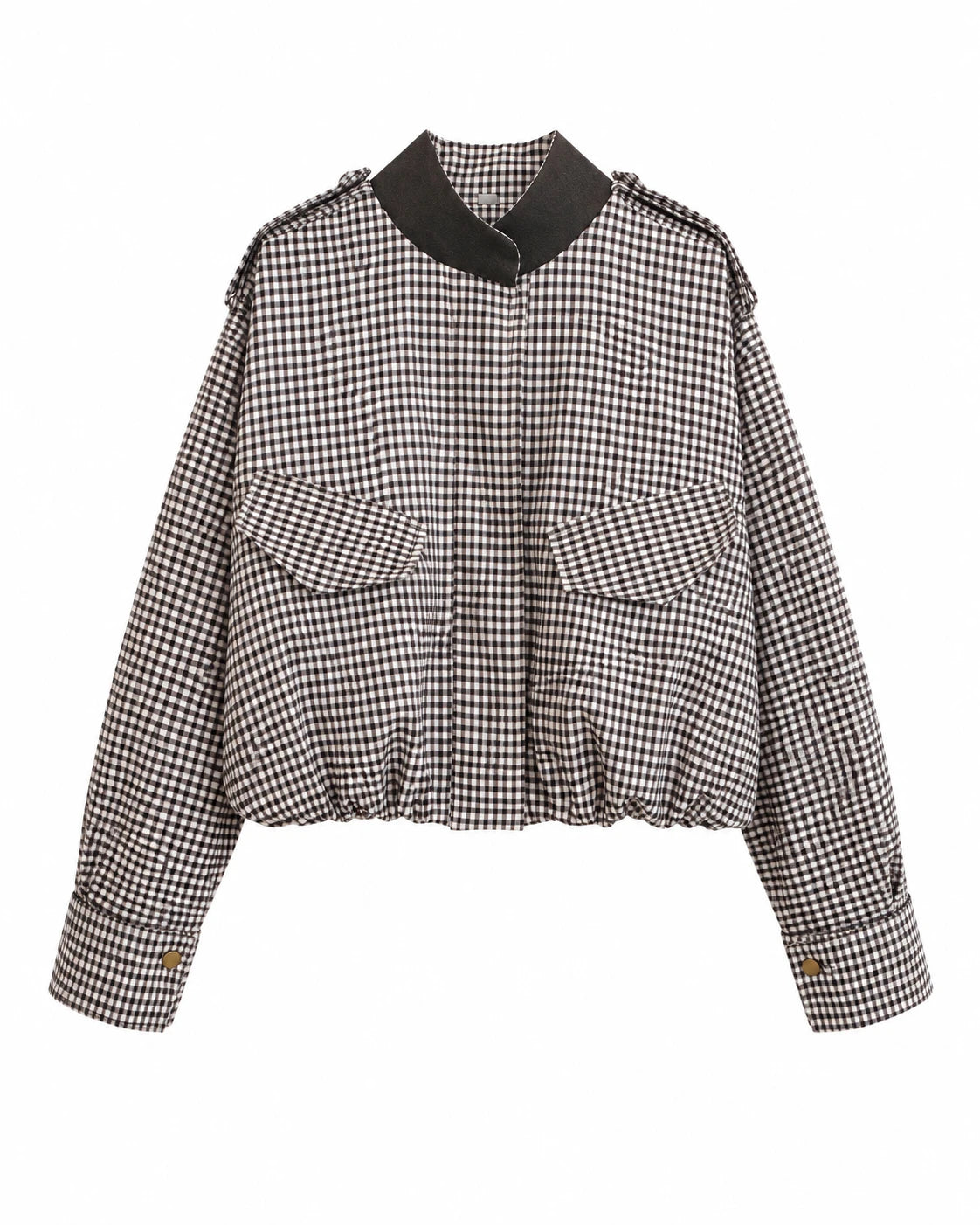 Gingham Cropped Jacket WHD0606579