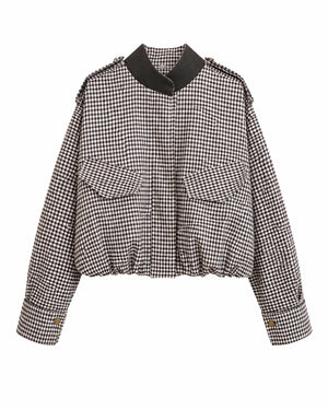 Gingham Cropped Jacket WHD0606579