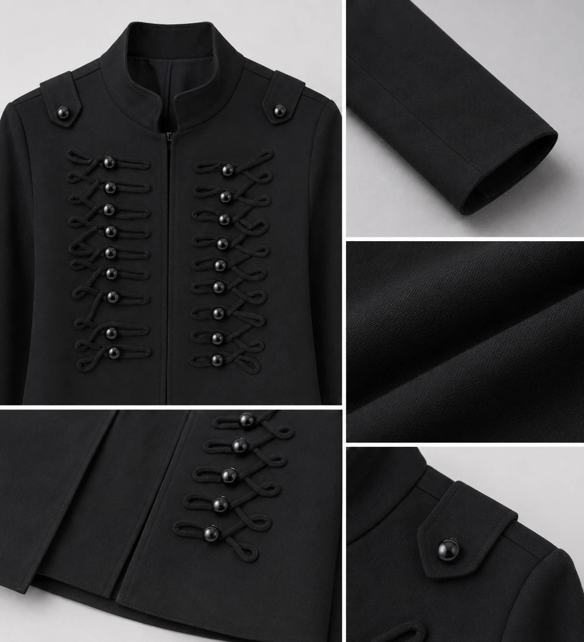 Military Detail Crop Jacket WHD0606581