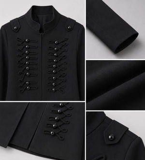Military Detail Crop Jacket WHD0606581