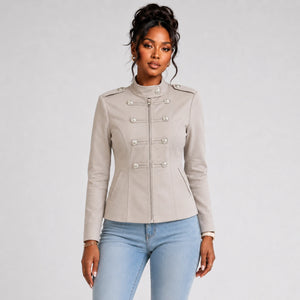 Zip Front Military Jacket WHD0606582