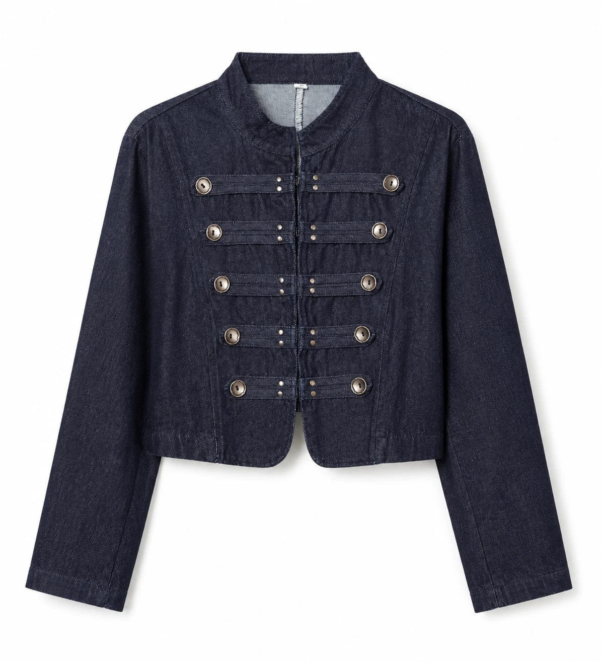 Denim Military Crop Jacket WHD0606583