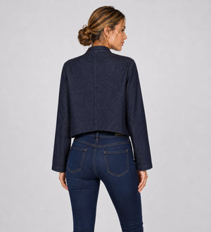 Denim Military Crop Jacket WHD0606583