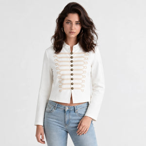 Frog Trim Cropped Jacket WHD0606584