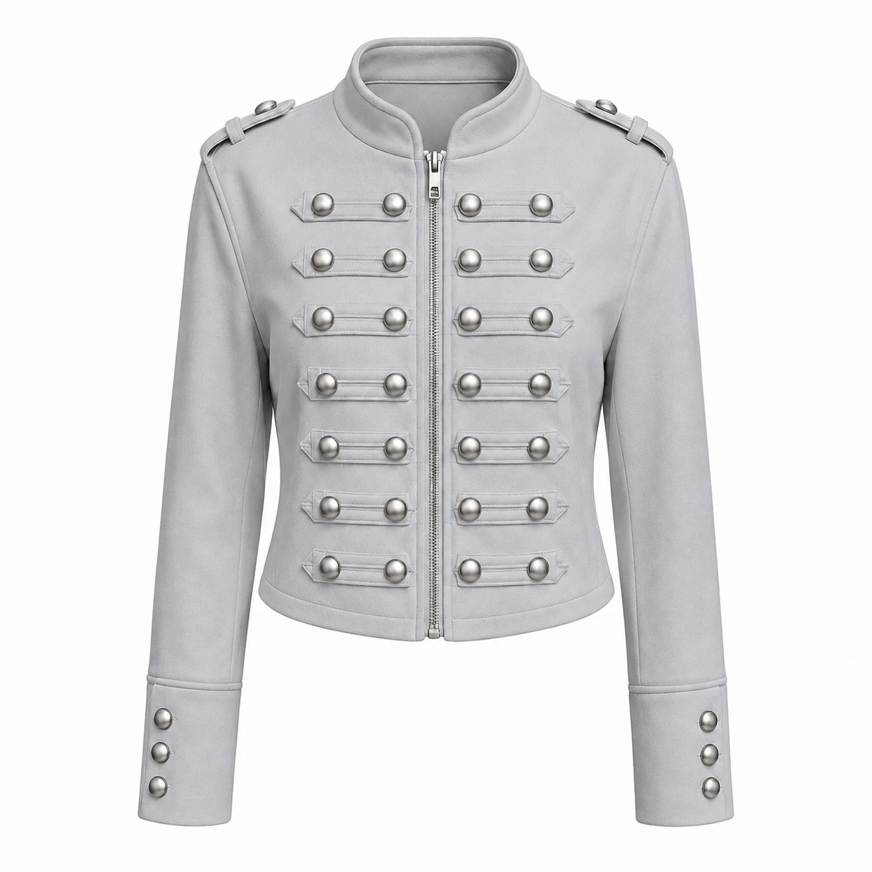 Ivory Military Crop Jacket WHD0606585
