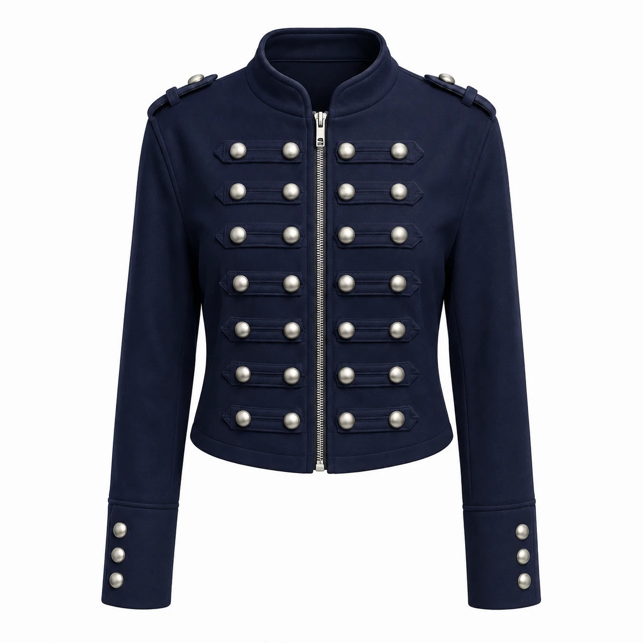 Ivory Military Crop Jacket WHD0606585