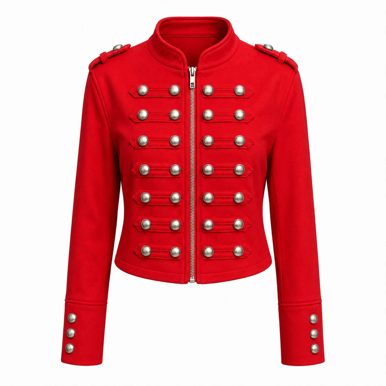 Ivory Military Crop Jacket WHD0606585