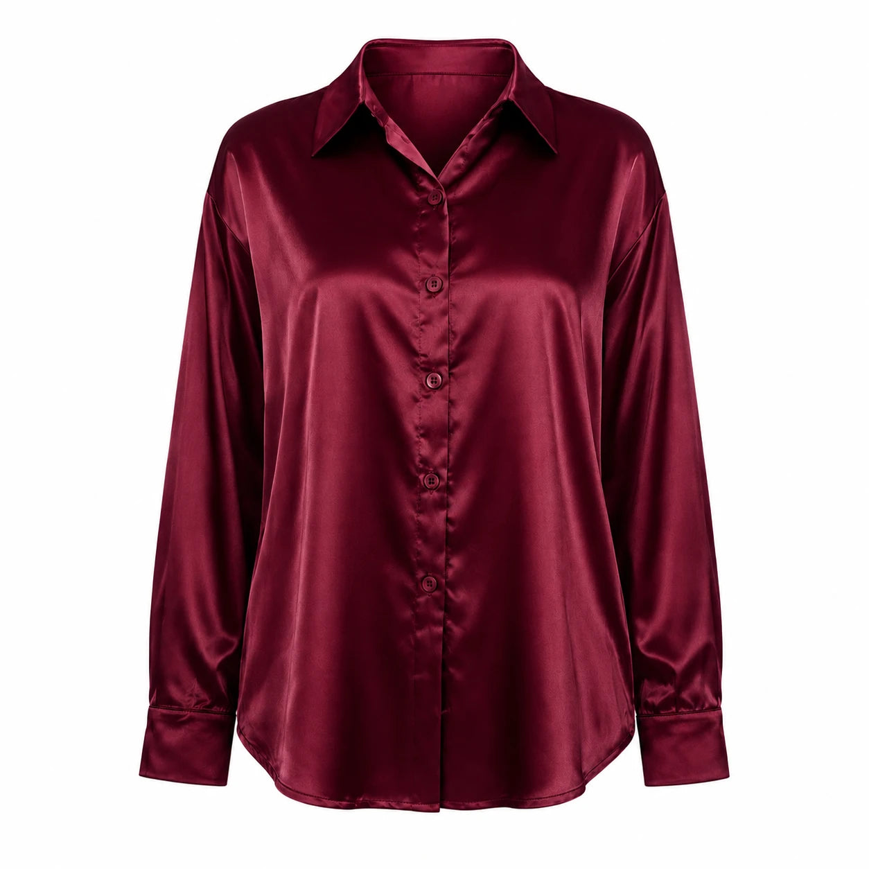 Satin Button-Up Shirt WHD0606592