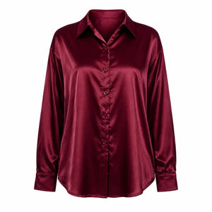 Satin Button-Up Shirt WHD0606592