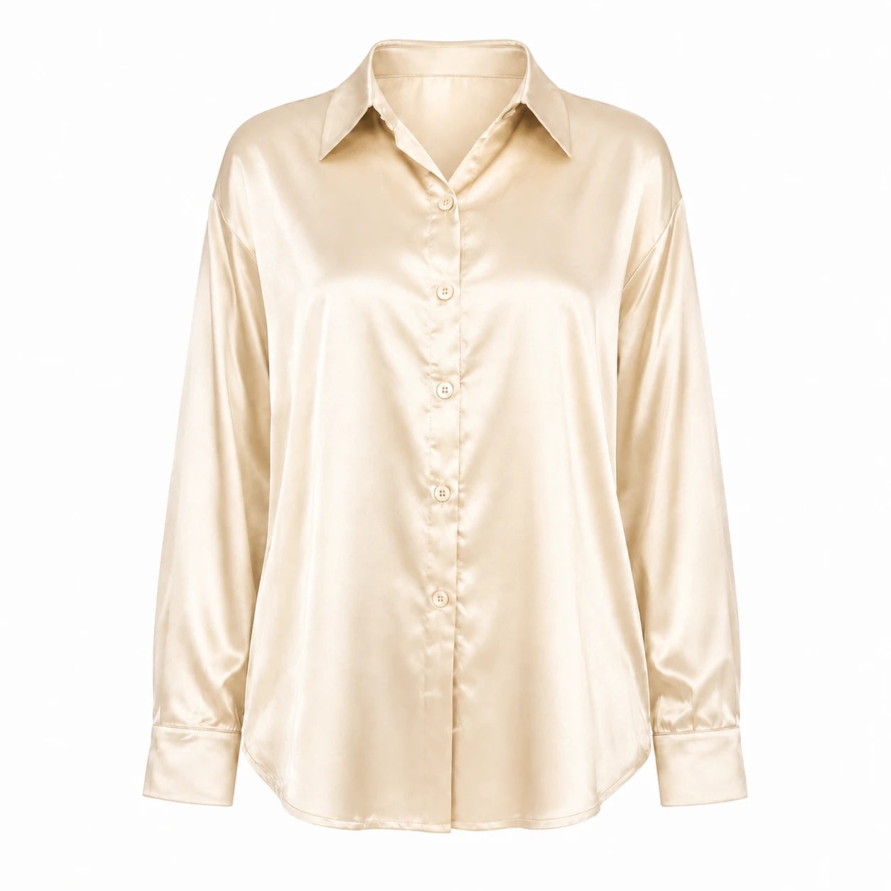 Satin Button-Up Shirt WHD0606592
