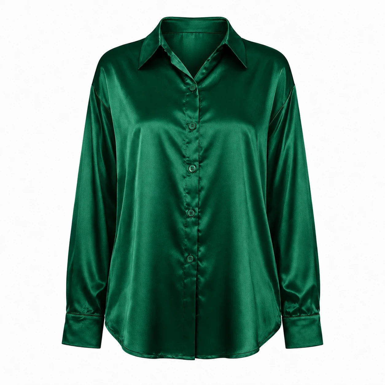 Satin Button-Up Shirt WHD0606592