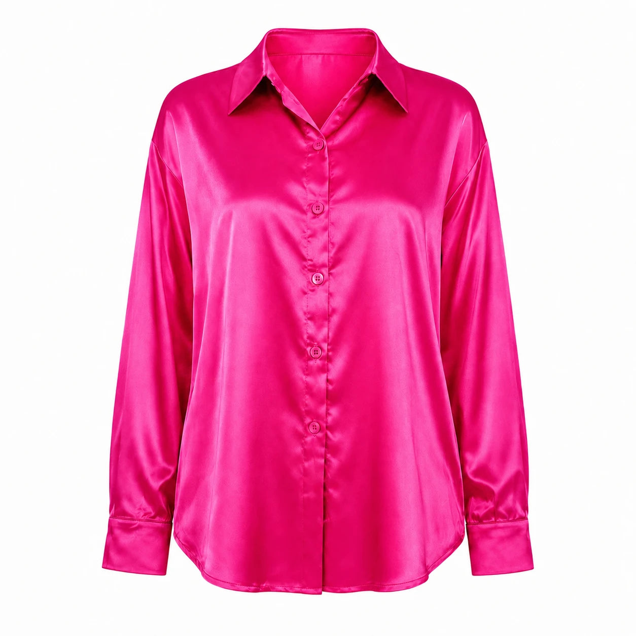 Satin Button-Up Shirt WHD0606592