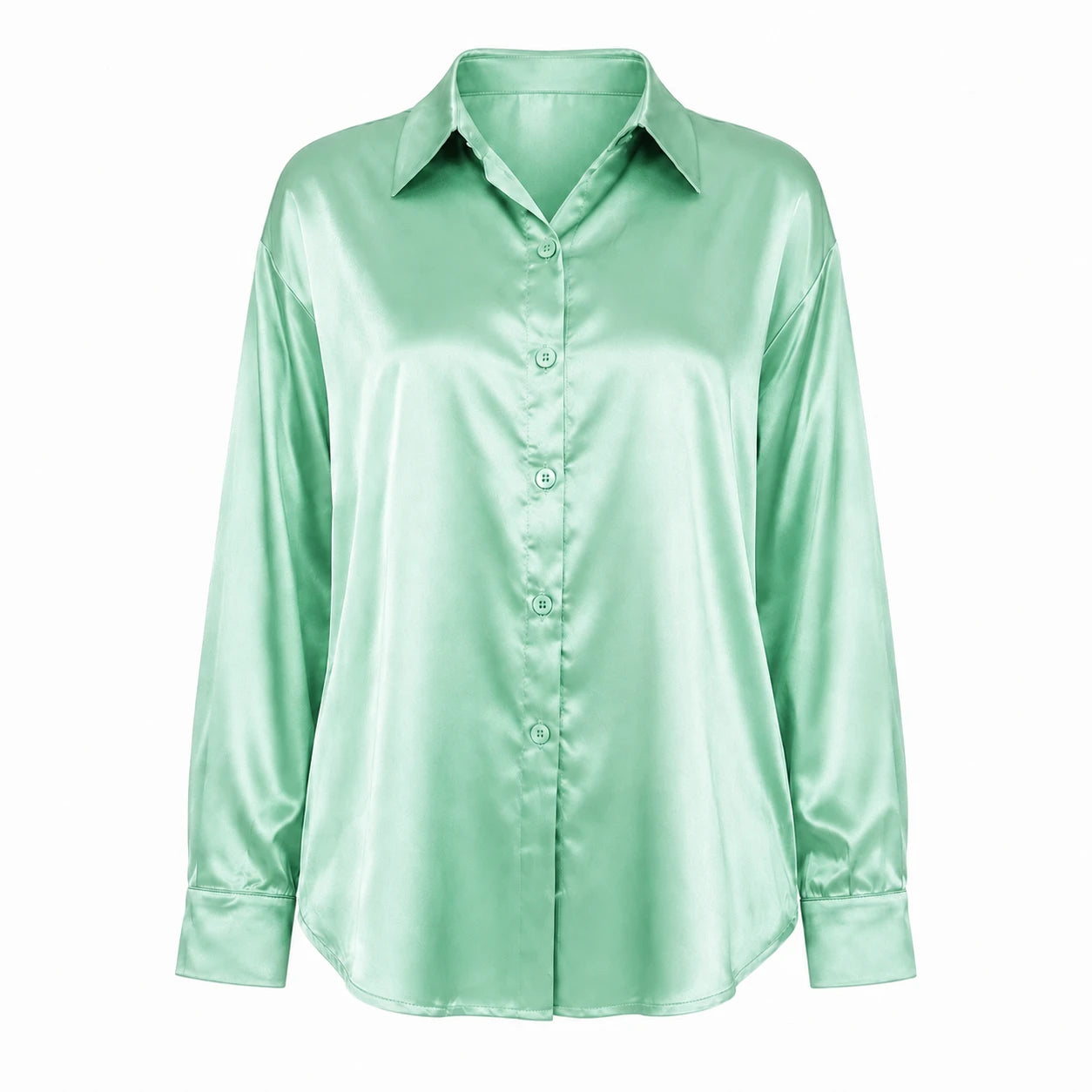 Satin Button-Up Shirt WHD0606592