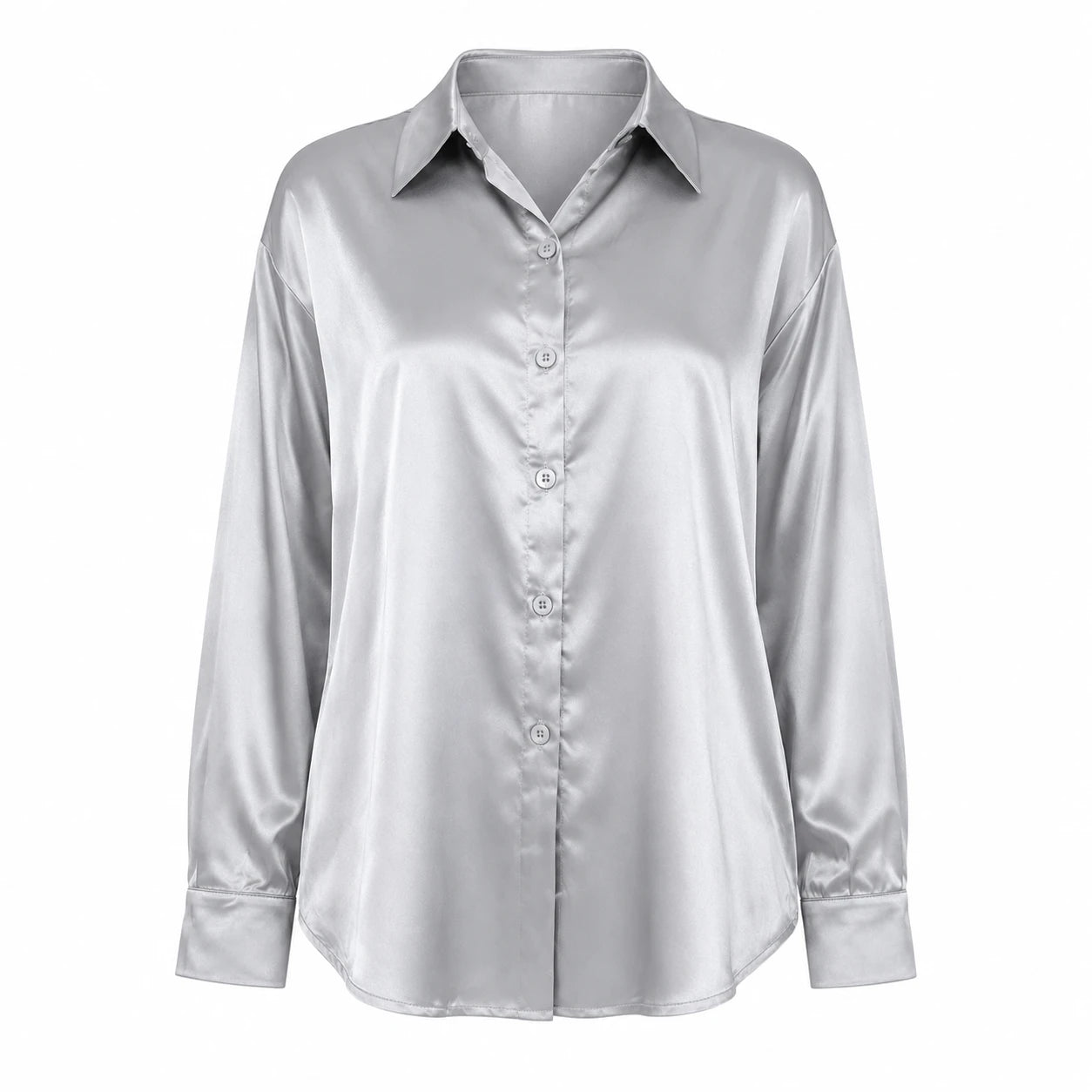 Satin Button-Up Shirt WHD0606592