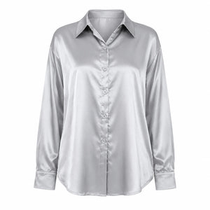 Satin Button-Up Shirt WHD0606592
