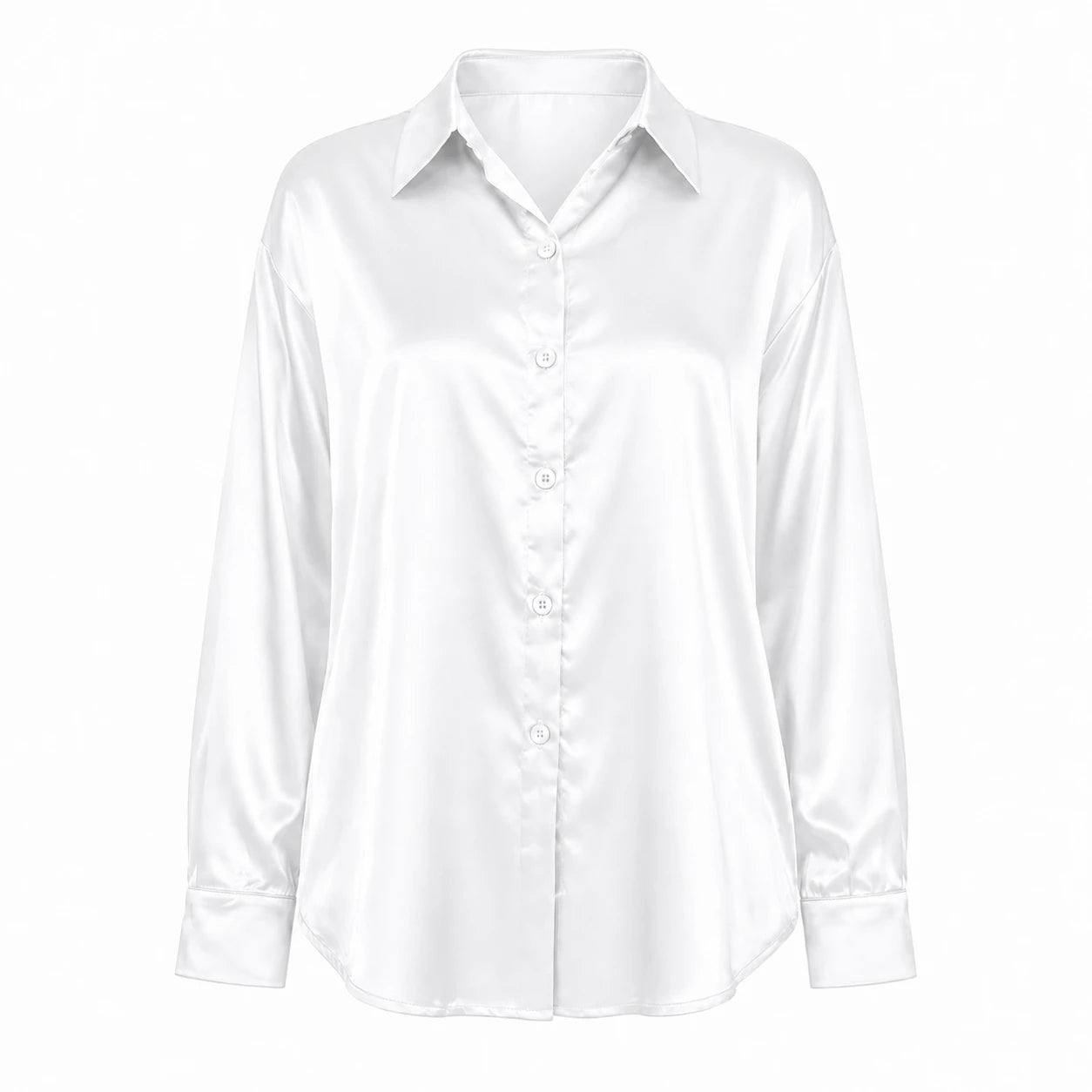 Satin Button-Up Shirt WHD0606592