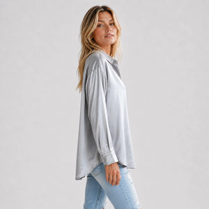 Satin Button-Up Shirt WHD0606592