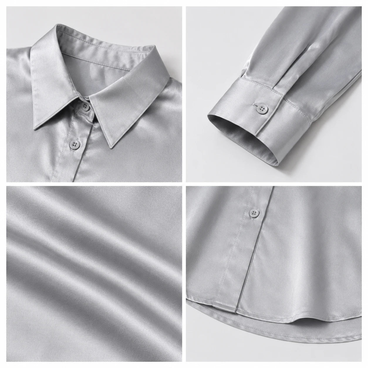 Satin Button-Up Shirt WHD0606592
