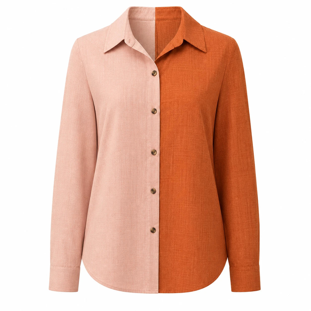 Color Block Button Shirt WHD0606593