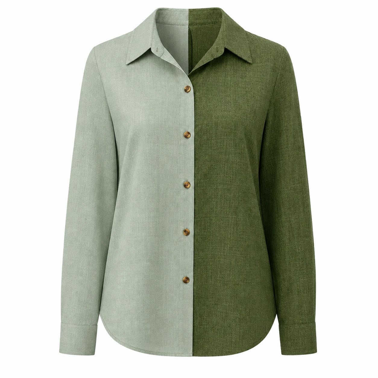Color Block Button Shirt WHD0606593