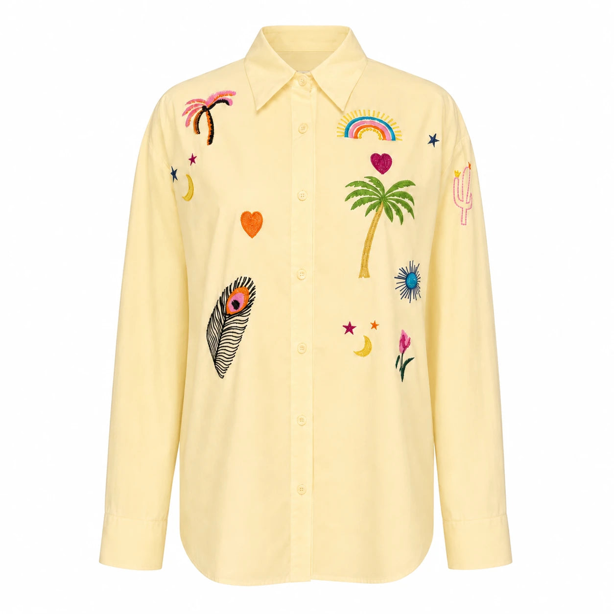 Embroidered Button Front Shirt WHD0606595