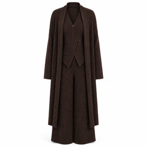 Ribbed Knit Three Piece Set WHD0606599