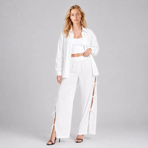 Side Tie Resort Shirt Set WHD0606600
