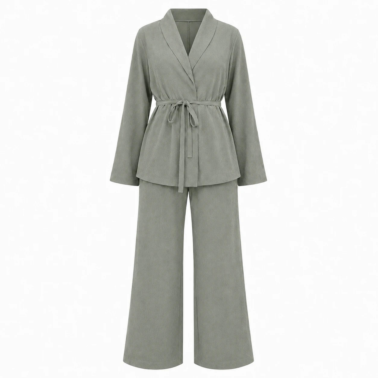 Tie-Waist Wide Leg Set WHD0606601