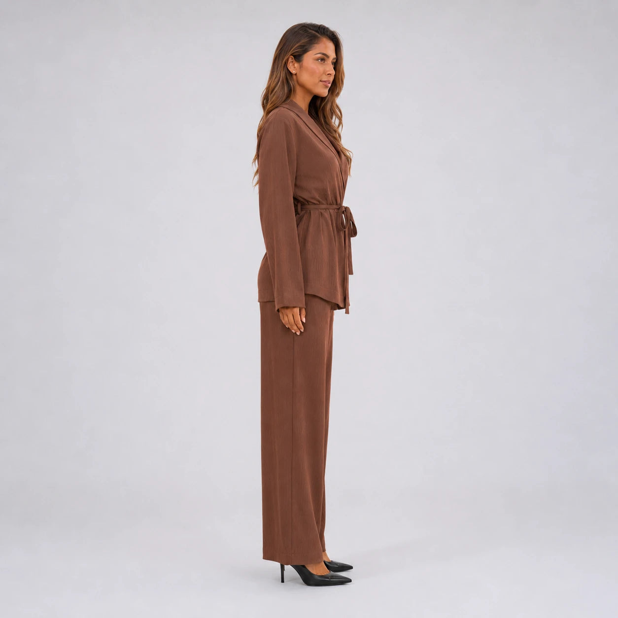 Tie-Waist Wide Leg Set WHD0606601