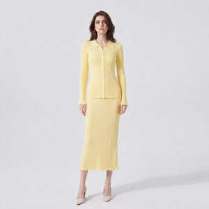 Ribbed Knit Skirt Set WHD0606603