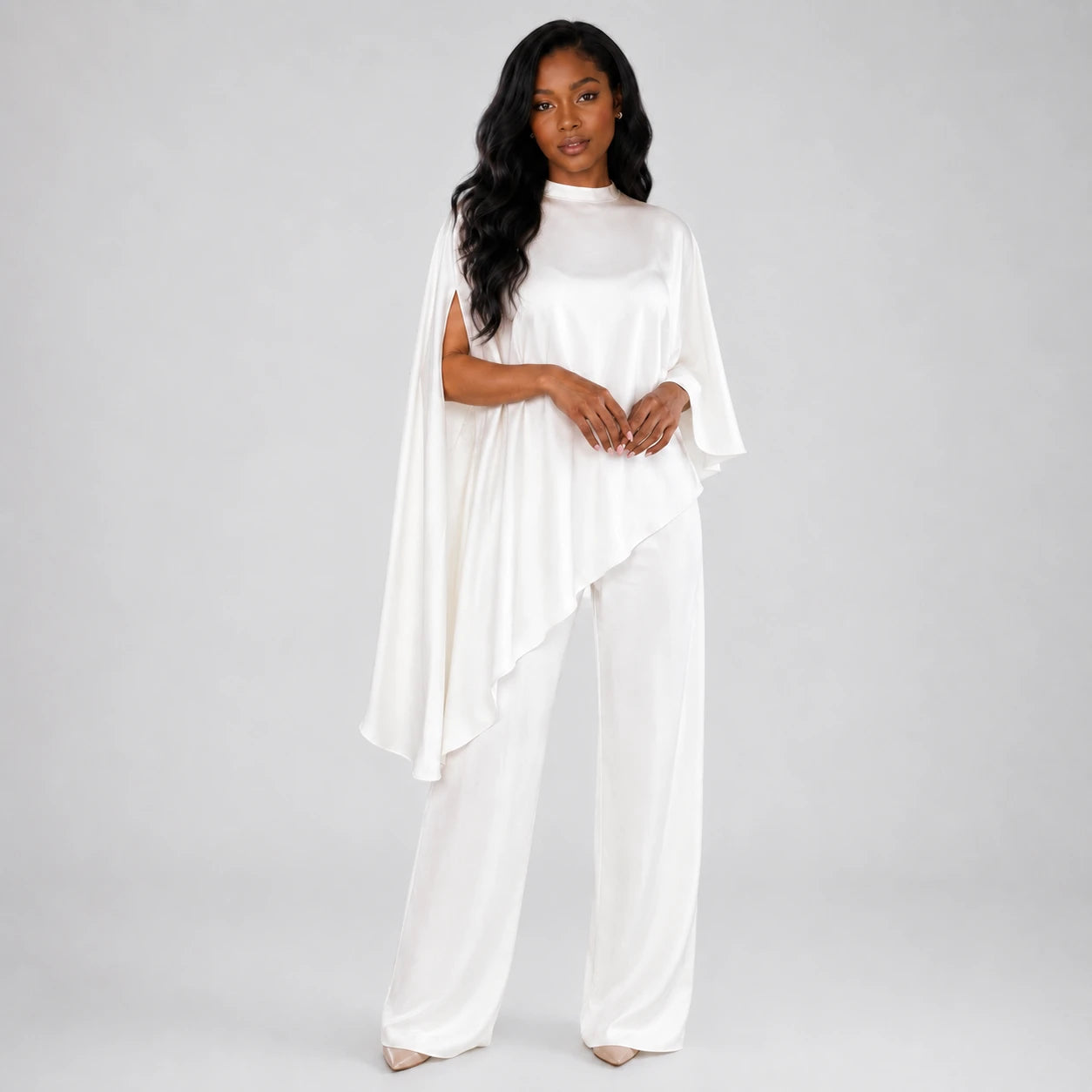 Cape Sleeve Wide Leg Set WHD0606604