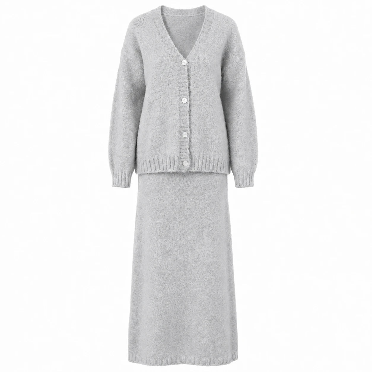 Fuzzy Knit Skirt Set WHD0606605