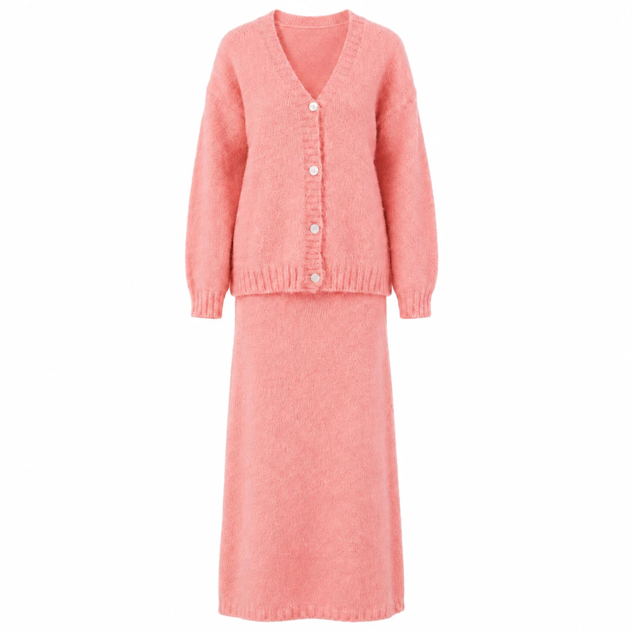 Fuzzy Knit Skirt Set WHD0606605