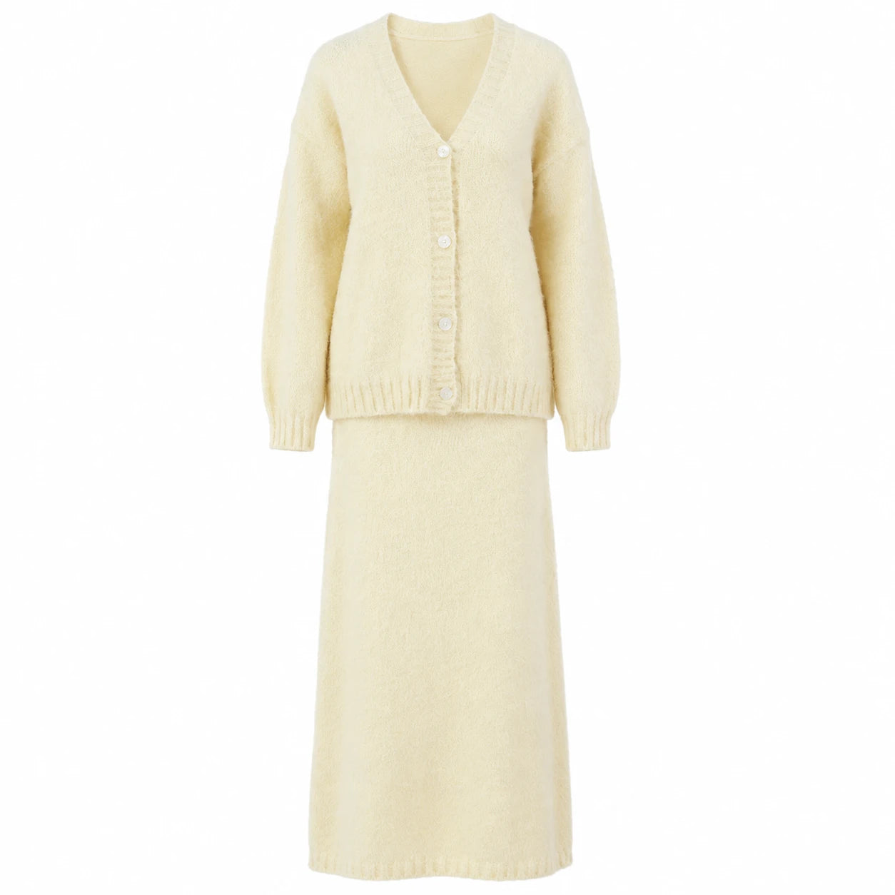 Fuzzy Knit Skirt Set WHD0606605