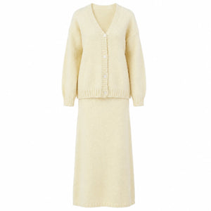 Fuzzy Knit Skirt Set WHD0606605