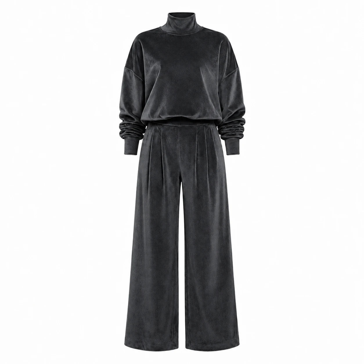 Mock Neck Wide Leg Set WHD0606606