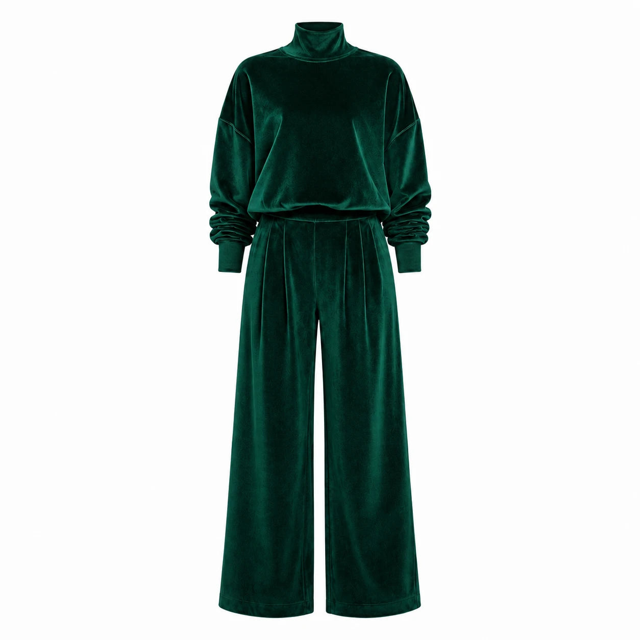 Mock Neck Wide Leg Set WHD0606606