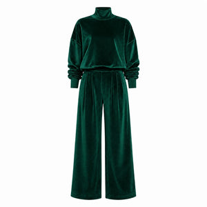 Mock Neck Wide Leg Set WHD0606606