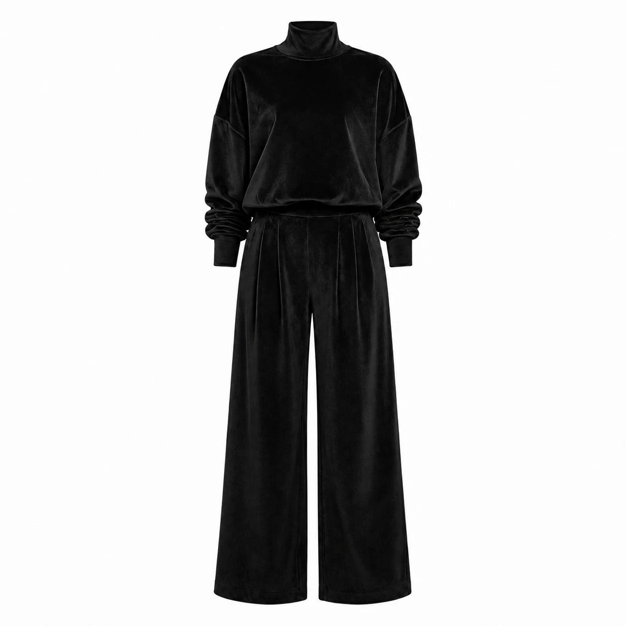 Mock Neck Wide Leg Set WHD0606606