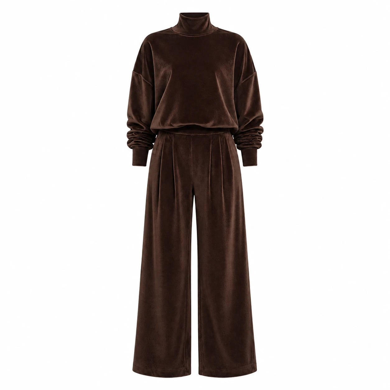 Mock Neck Wide Leg Set WHD0606606
