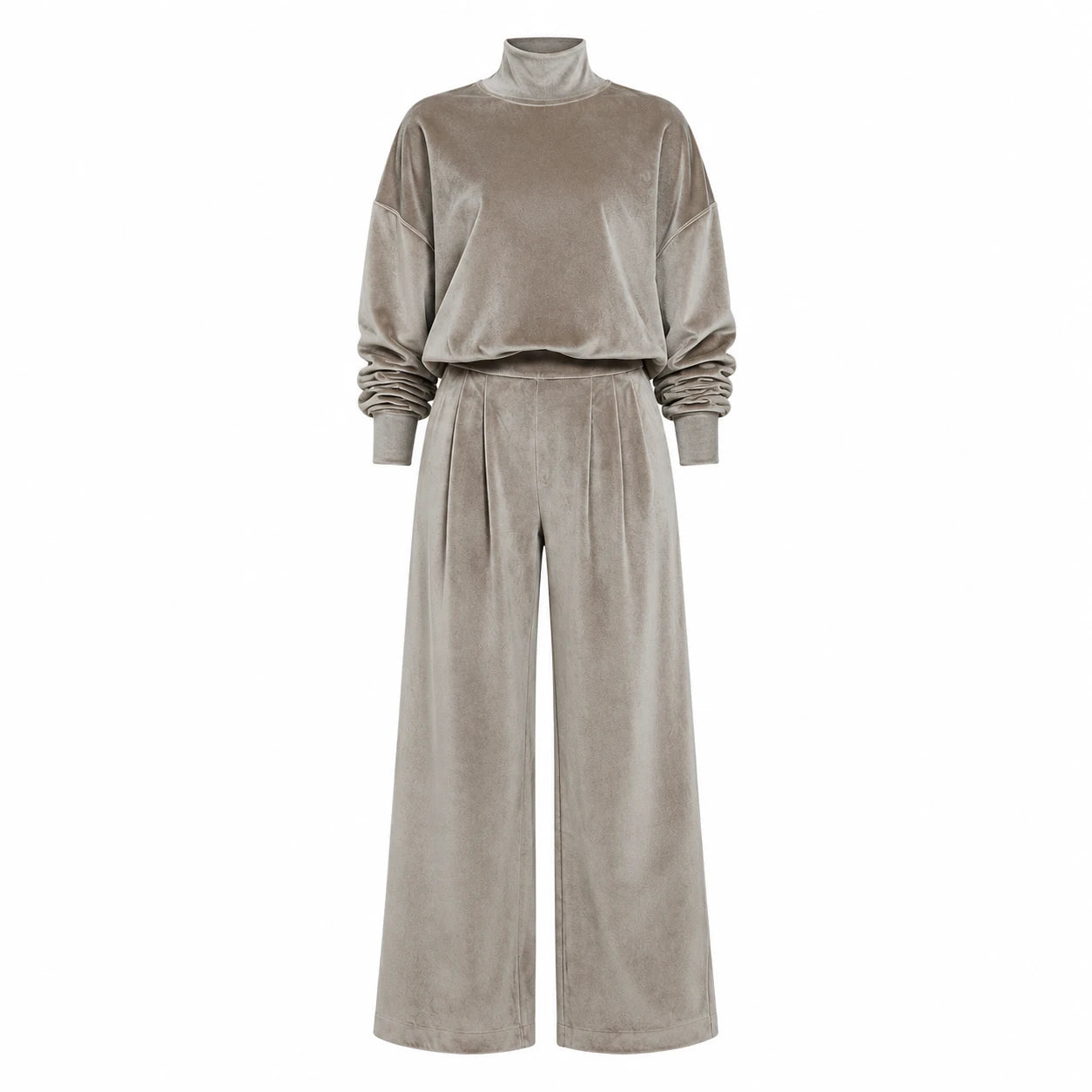 Mock Neck Wide Leg Set WHD0606606
